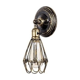 Designer Touch Decorative Wall Sconces Vintage Indoor Angle Adjustable Metal Wall Light Retro Wire Cage Wall Lamp