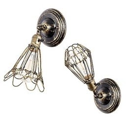 Designer Touch Decorative Wall Sconces Vintage Indoor Angle Adjustable Metal Wall Light Retro Wire Cage Wall Lamp