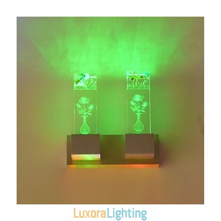 Designer Touch Decorative Multi Color Novelty Feature for Mini Style Ambient Light Wall Sconces Wall Light Lamp Rose Light