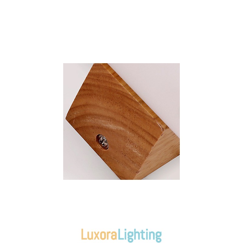 Designer Touch Decorative Novelty Country Feature for Mini Style Eye Protection Downlight Wall Sconces Wall Light Log Wood Bedroom Bedside Lamp