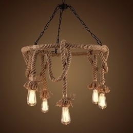 Designer Touch Decorative American Country Hemp Chandelier