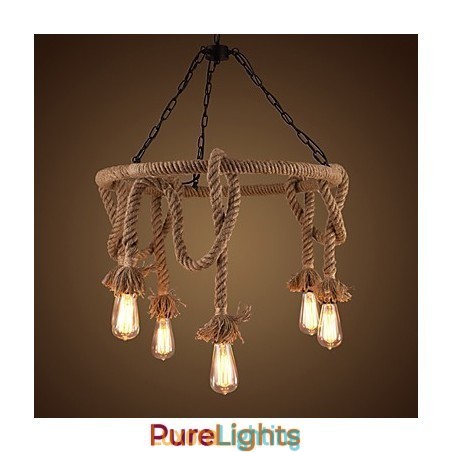 Designer Touch Decorative American Country Hemp Chandelier