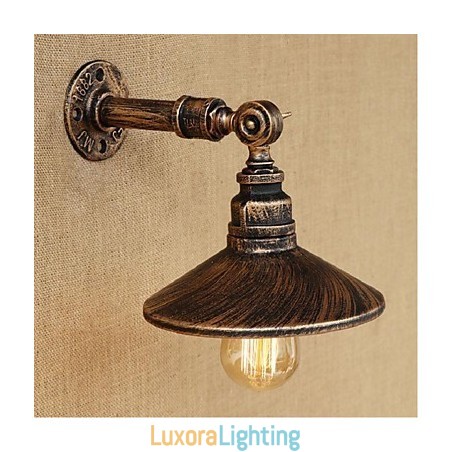 Designer Touch Decorative Industrial Style Nordic Water Pipe Wall Lamp Wall Light Brown Ancient