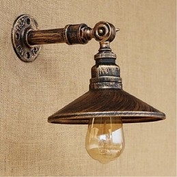Designer Touch Decorative Industrial Style Nordic Water Pipe Wall Lamp Wall Light Brown Ancient
