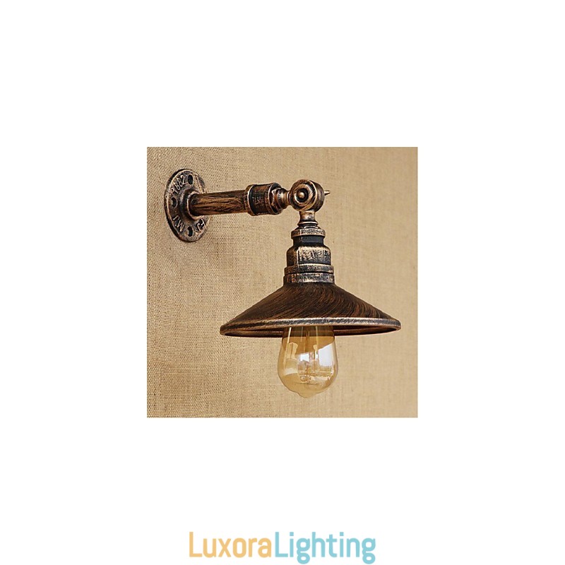 Designer Touch Decorative Industrial Style Nordic Water Pipe Wall Lamp Wall Light Brown Ancient