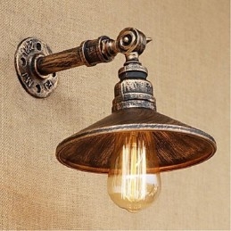 Designer Touch Decorative Industrial Style Nordic Water Pipe Wall Lamp Wall Light Brown Ancient