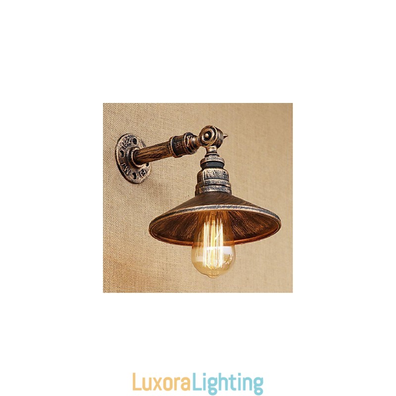Designer Touch Decorative Industrial Style Nordic Water Pipe Wall Lamp Wall Light Brown Ancient