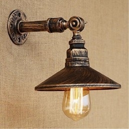 Designer Touch Decorative Industrial Style Nordic Water Pipe Wall Lamp Wall Light Brown Ancient