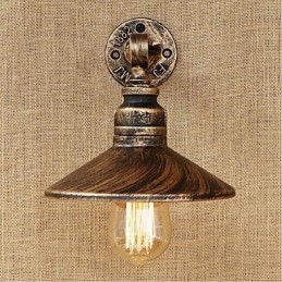 Designer Touch Decorative Industrial Style Nordic Water Pipe Wall Lamp Wall Light Brown Ancient