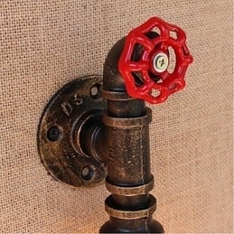 Designer Touch Decorative Nostalgia Simple Water Pipe Small Wall Lamp Wall Light