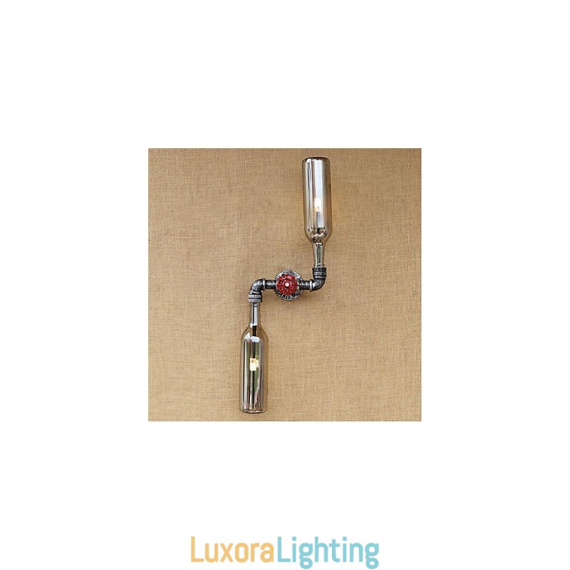 Designer Touch Decorative Rustic Lodge Brass Feature for Ambient Light Wall Sconces Wall Light Blue Smoke Gray