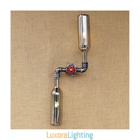 Designer Touch Decorative Rustic Lodge Brass Feature for Ambient Light Wall Sconces Wall Light Blue Smoke Gray