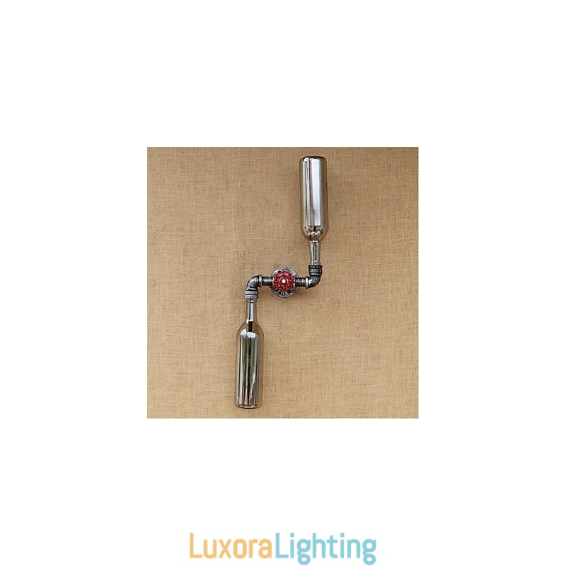 Designer Touch Decorative Rustic Lodge Brass Feature for Ambient Light Wall Sconces Wall Light Blue Smoke Gray