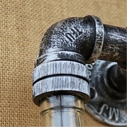 Designer Touch Decorative Rustic Lodge Brass Feature for Ambient Light Wall Sconces Wall Light Blue Smoke Gray