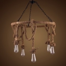 Designer Touch Decorative American Country Hemp Chandelier