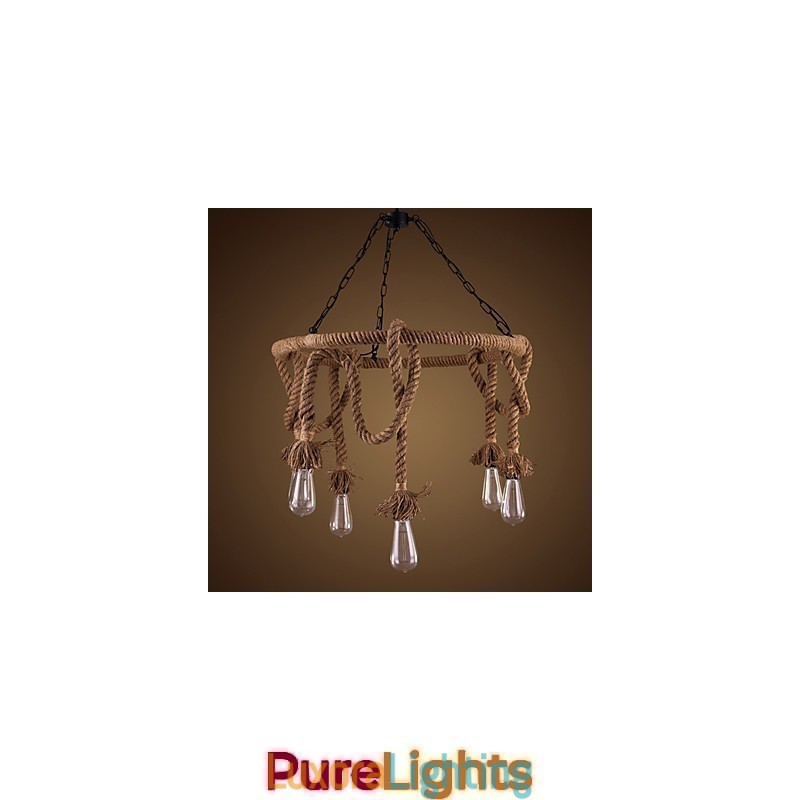 Designer Touch Decorative American Country Hemp Chandelier