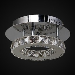Designer Touch Decorative Modern Contemporary Crystal Chrome Metal Flush Mount