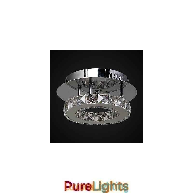 Designer Touch Decorative Modern Contemporary Crystal Chrome Metal Flush Mount