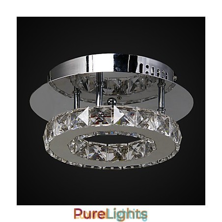 Designer Touch Decorative Modern Contemporary Crystal Chrome Metal Flush Mount