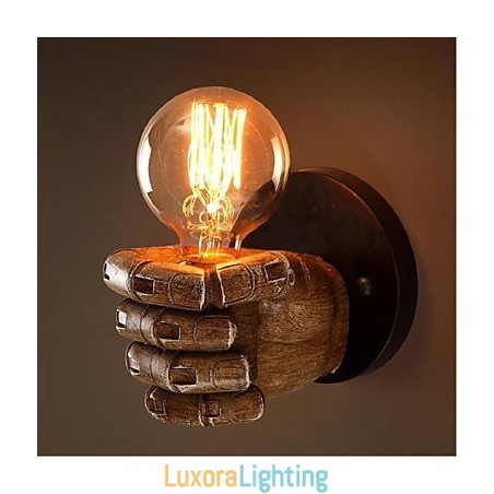 Designer Touch Decorative Rustic Lodge Painting Feature for Ambient Light Wall Sconces Wall Light