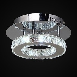 Designer Touch Decorative Modern Contemporary Crystal Chrome Metal Flush Mount