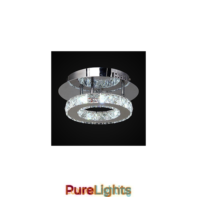 Designer Touch Decorative Modern Contemporary Crystal Chrome Metal Flush Mount
