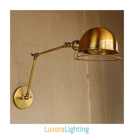 Designer Touch Decorative Industrial Retro European Style Village Character Lighting Wall Lamp Iron arm