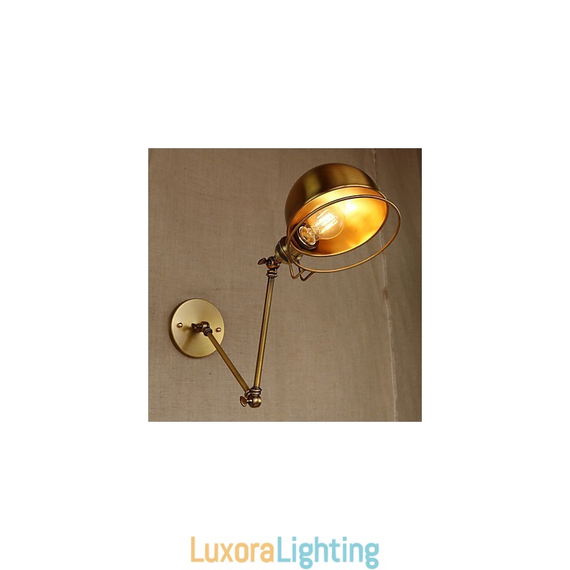 Designer Touch Decorative Industrial Retro European Style Village Character Lighting Wall Lamp Iron arm