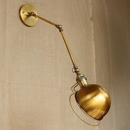 Designer Touch Decorative Industrial Retro European Style Village Character Lighting Wall Lamp Iron arm