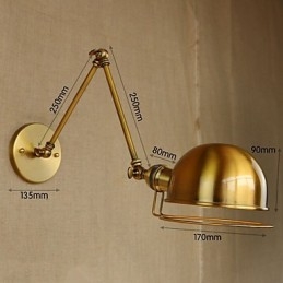 Designer Touch Decorative Industrial Retro European Style Village Character Lighting Wall Lamp Iron arm