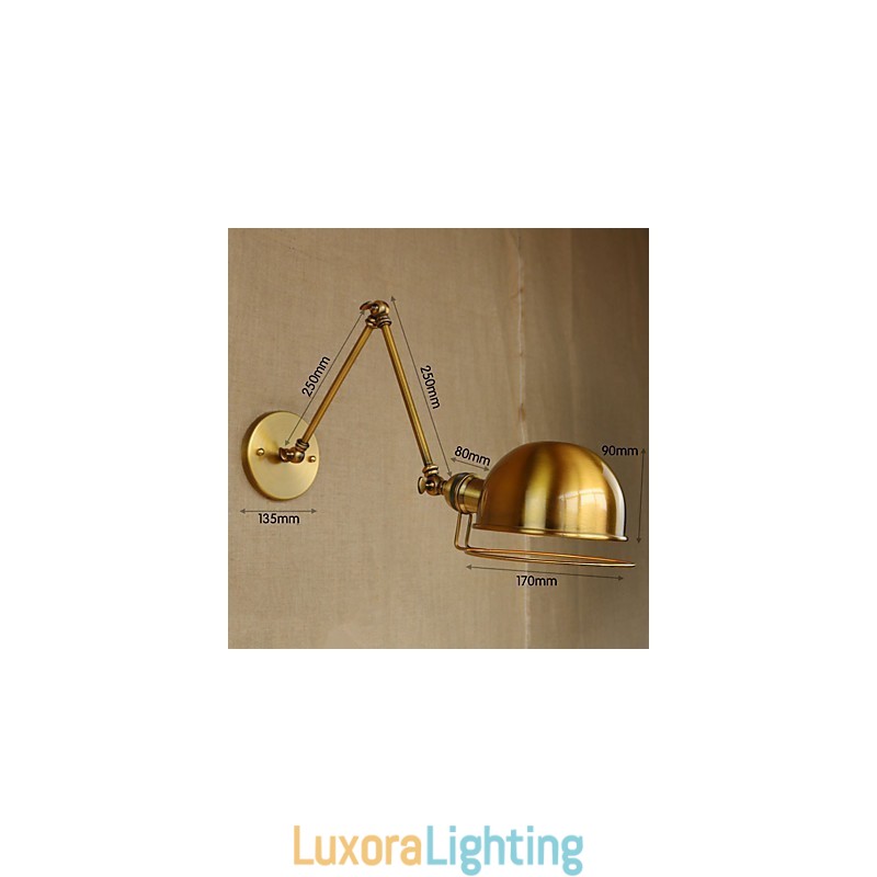 Designer Touch Decorative Industrial Retro European Style Village Character Lighting Wall Lamp Iron arm