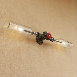 Designer Touch Decorative Retro Industry Wind Water Bottle Lamp Wall Light Grey