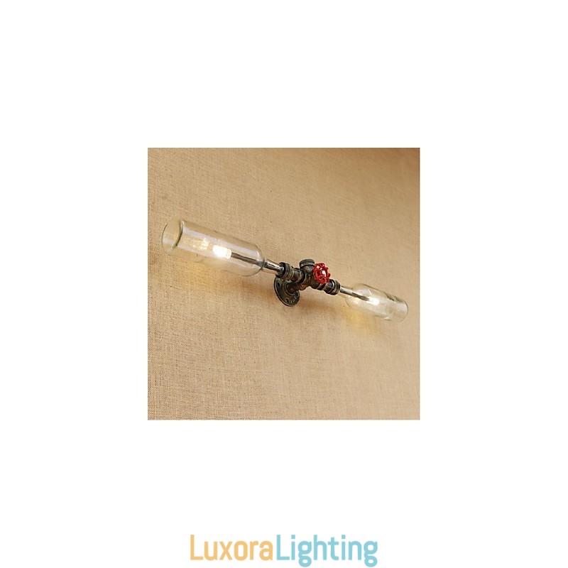 Designer Touch Decorative Retro Industry Wind Water Bottle Lamp Wall Light Grey