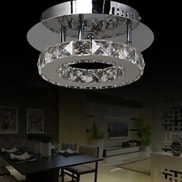 Designer Touch Decorative Modern Contemporary Crystal Chrome Metal Flush Mount