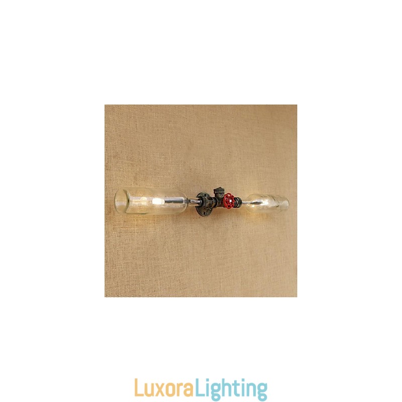 Designer Touch Decorative Retro Industry Wind Water Bottle Lamp Wall Light Grey