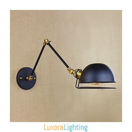 Designer Touch Decorative Industrial Retro European Style Village Character Lighting Wall Lamp Iron arm