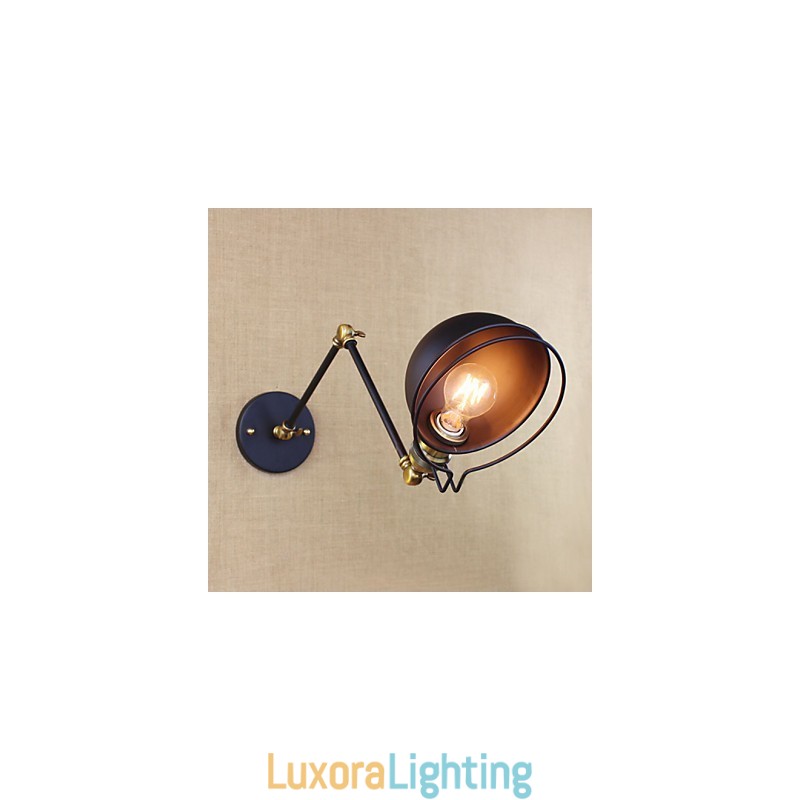 Designer Touch Decorative Industrial Retro European Style Village Character Lighting Wall Lamp Iron arm