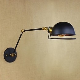 Designer Touch Decorative Industrial Retro European Style Village Character Lighting Wall Lamp Iron arm