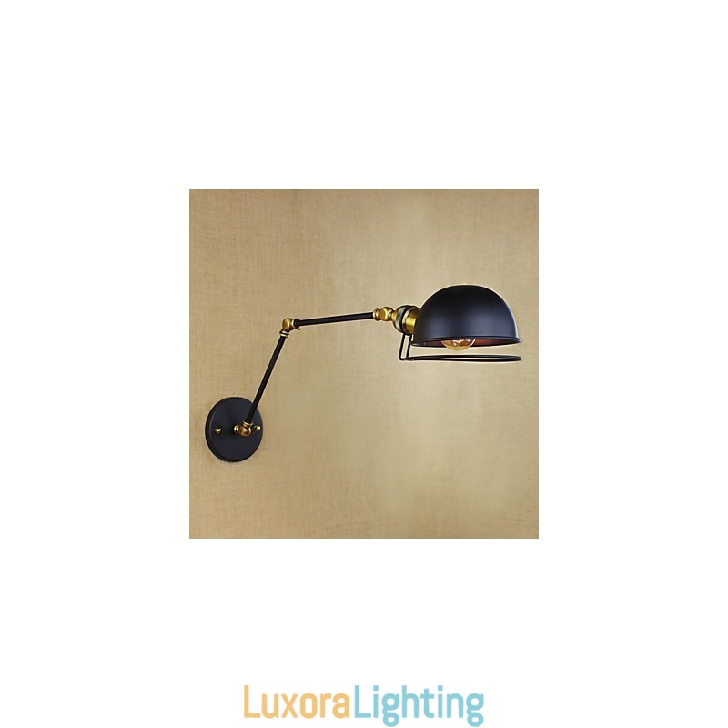 Designer Touch Decorative Industrial Retro European Style Village Character Lighting Wall Lamp Iron arm