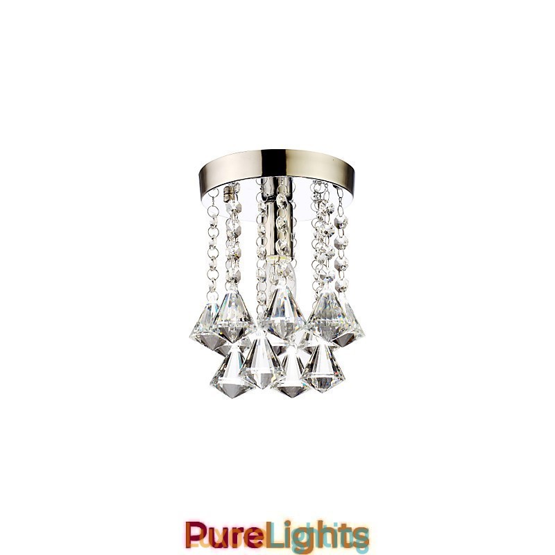 Designer Touch Decorative Modern Contemporary Traditional Classic Country Crystal Mini Style Chrome Crystal Flush Mount