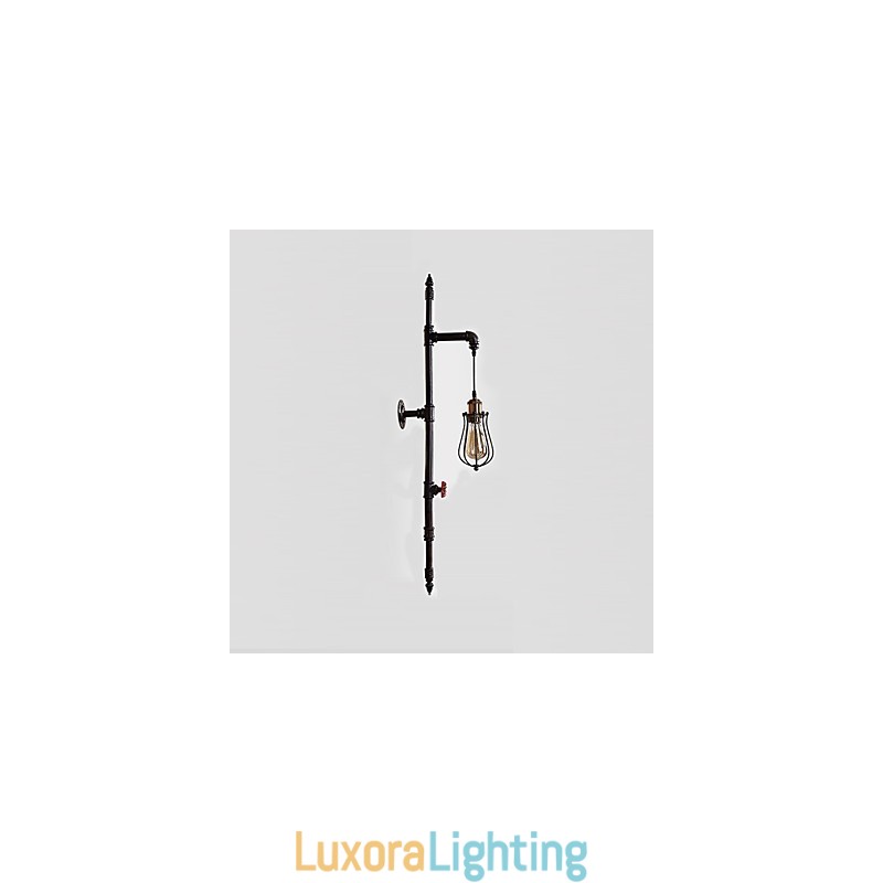 Designer Touch Decorative Retro Industrial Pipe Wall Lights Simple Loft Black Birdcage Metal Living Room Dining Room Kitchen Bar Cafe Decoration lighting