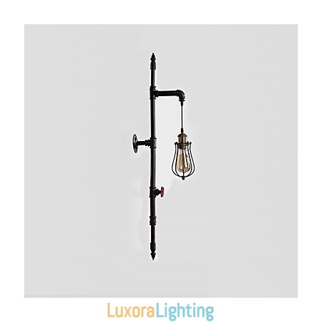 Designer Touch Decorative Retro Industrial Pipe Wall Lights Simple Loft Black Birdcage Metal Living Room Dining Room Kitchen Bar Cafe Decoration lighting