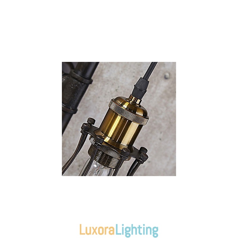 Designer Touch Decorative Retro Industrial Pipe Wall Lights Simple Loft Black Birdcage Metal Living Room Dining Room Kitchen Bar Cafe Decoration lighting