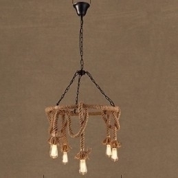 Designer Touch Decorative American Country Hemp Chandelier