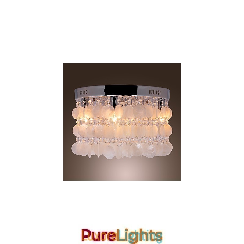 Designer Touch Decorative Modern Contemporary Crystal Mini Style Chrome Flush Mount