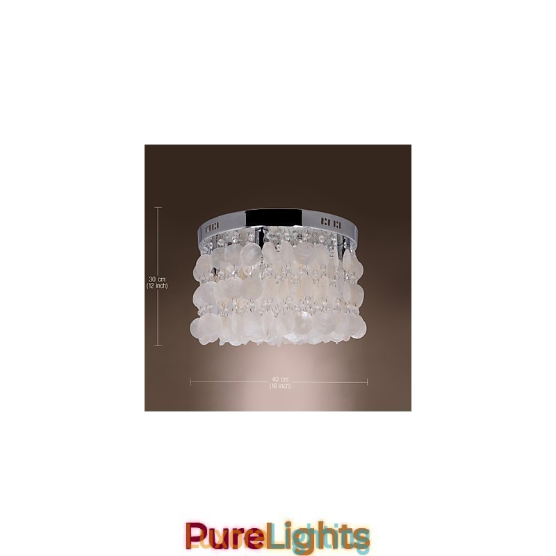 Designer Touch Decorative Modern Contemporary Crystal Mini Style Chrome Flush Mount