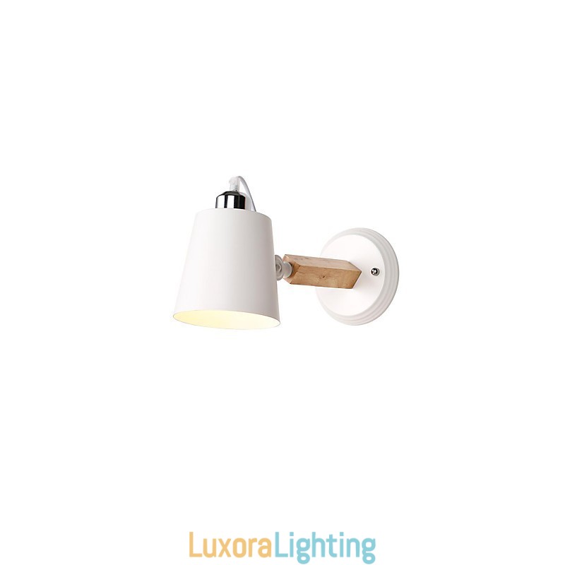 Designer Touch Decorative Vintage Wood Art Deco Metal Metal Rustic Wall Sconce Living Room Dining Room Hallway Wall Lamp Black White Optional