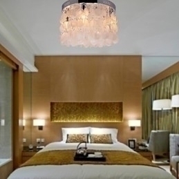 Designer Touch Decorative Modern Contemporary Crystal Mini Style Chrome Flush Mount