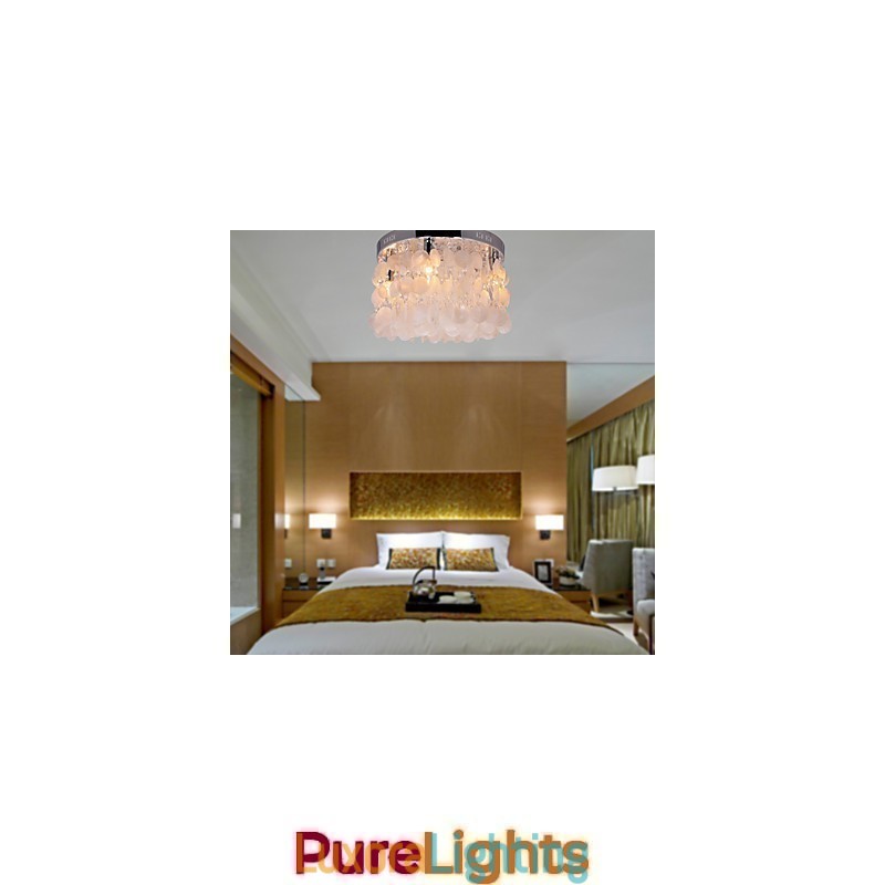 Designer Touch Decorative Modern Contemporary Crystal Mini Style Chrome Flush Mount