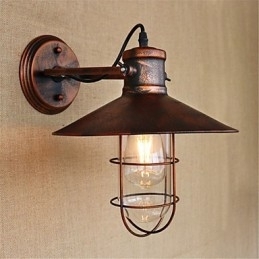 Designer Touch Decorative Rustic Lodge Country Retro Painting Feature for Mini Style Downlight Wall Lights
